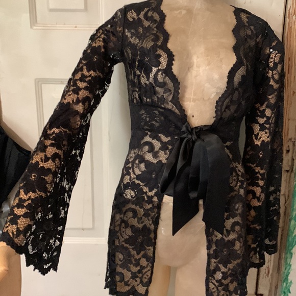 Lace robe. Long sleeve - Picture 2 of 7